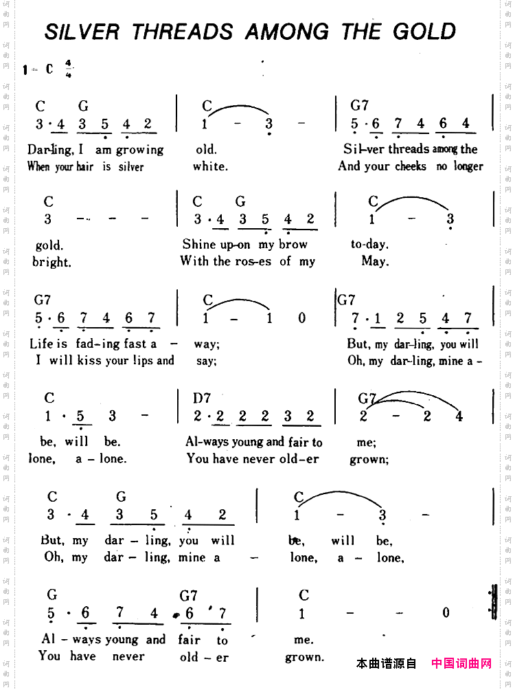 [美]SilverThreadsAmongTheGold金发中的银发、带和弦_[美]Silver Threads Among The Gold金发中的银发、带和弦