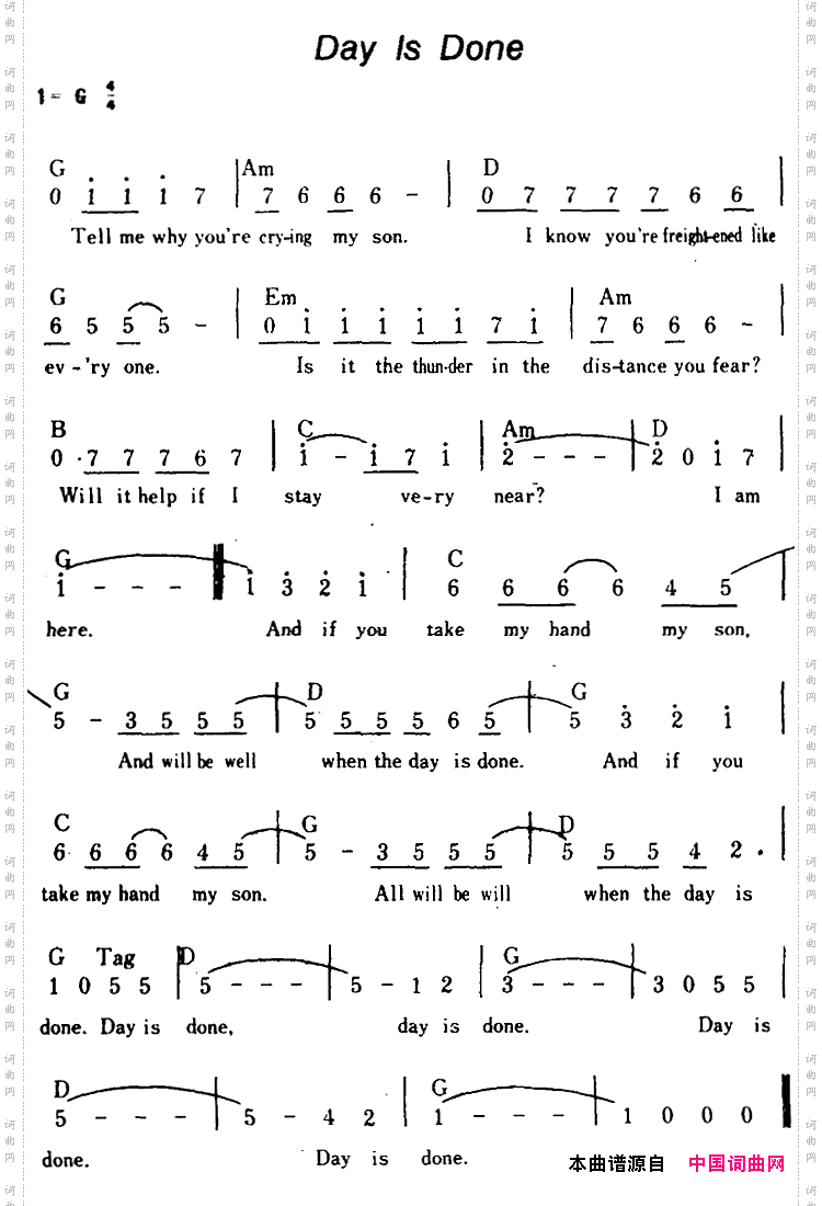 Day Is Done白天过去了_【美】