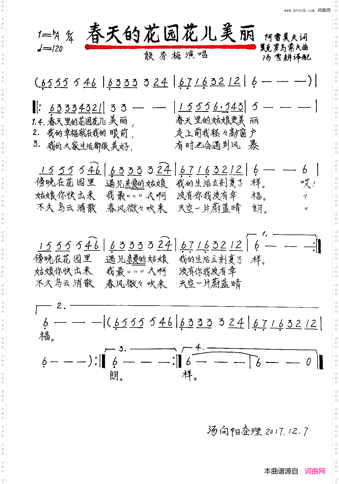 春天的花园花儿美丽