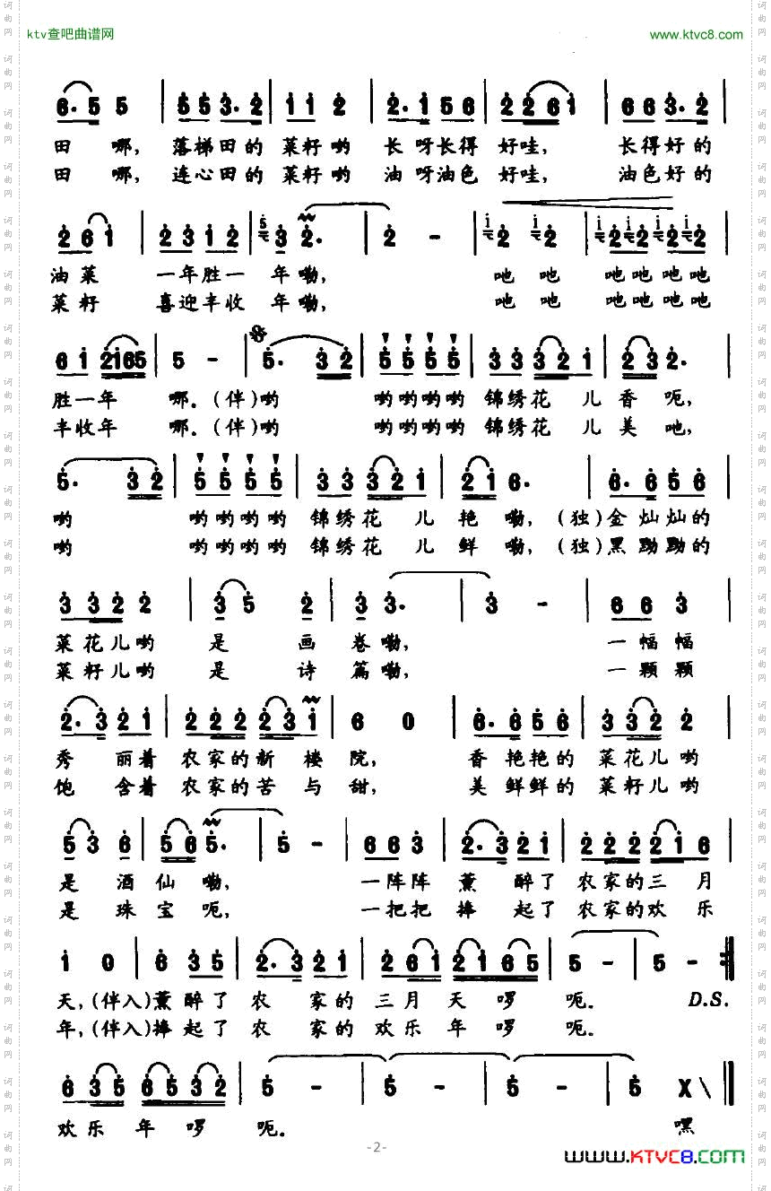 喜迎菜籽丰收年