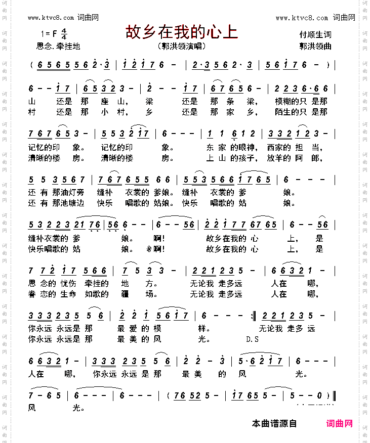 故乡在我的心上