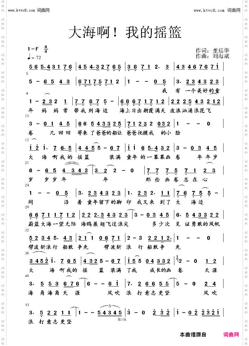 大海啊！我的摇篮