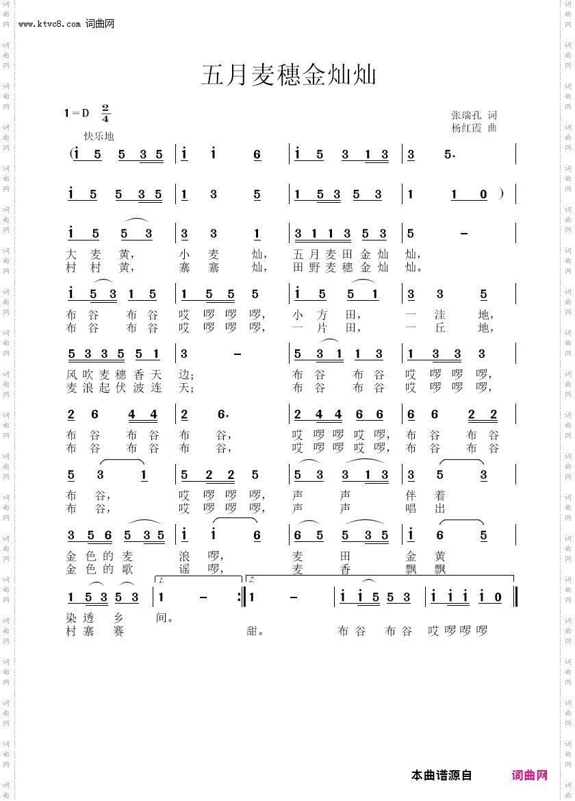 五月麦穗金灿灿