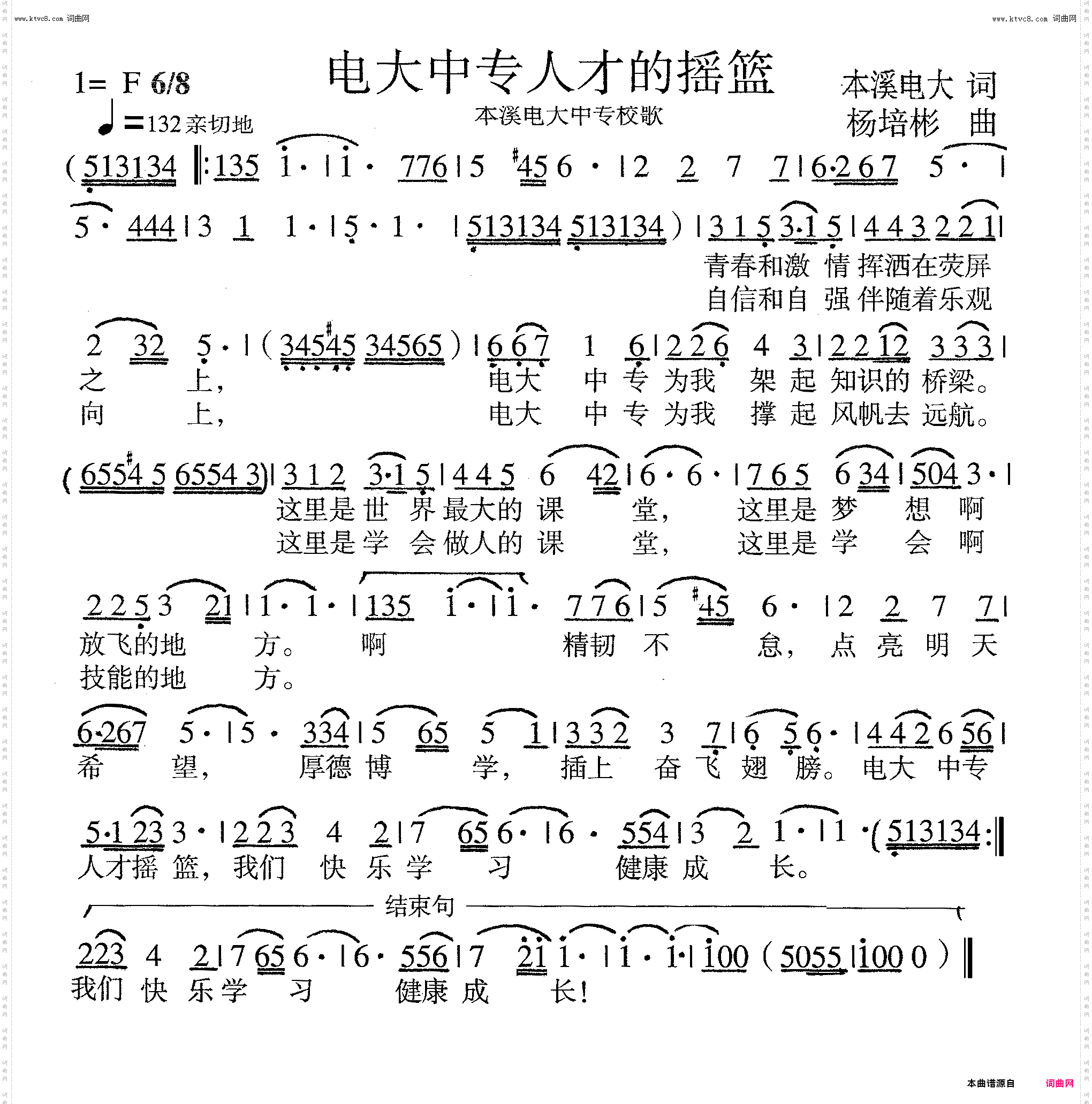 电大中专人才的摇篮_校歌二版