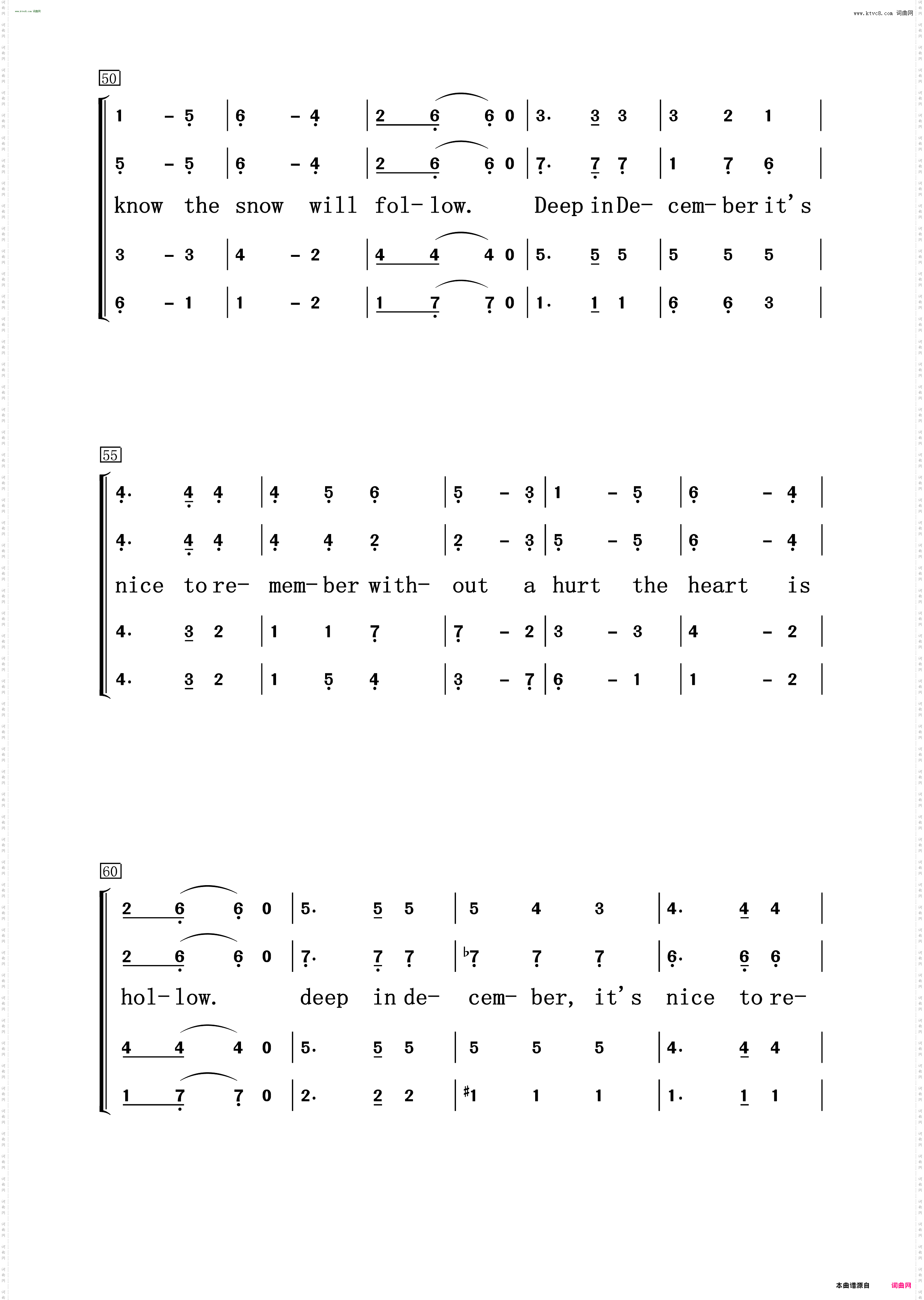 try to remember_混声合唱简谱