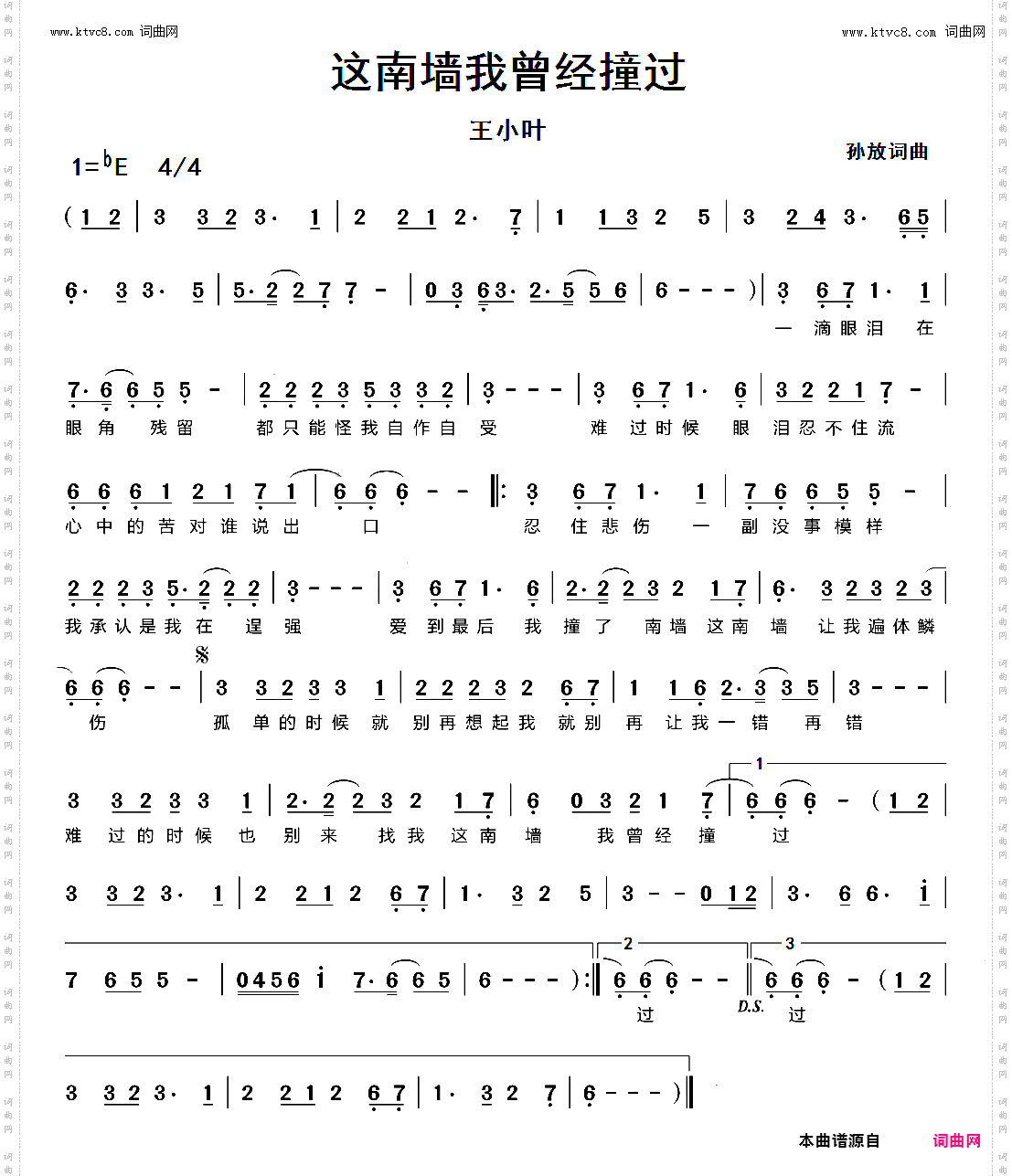 这南墙我曾经撞过