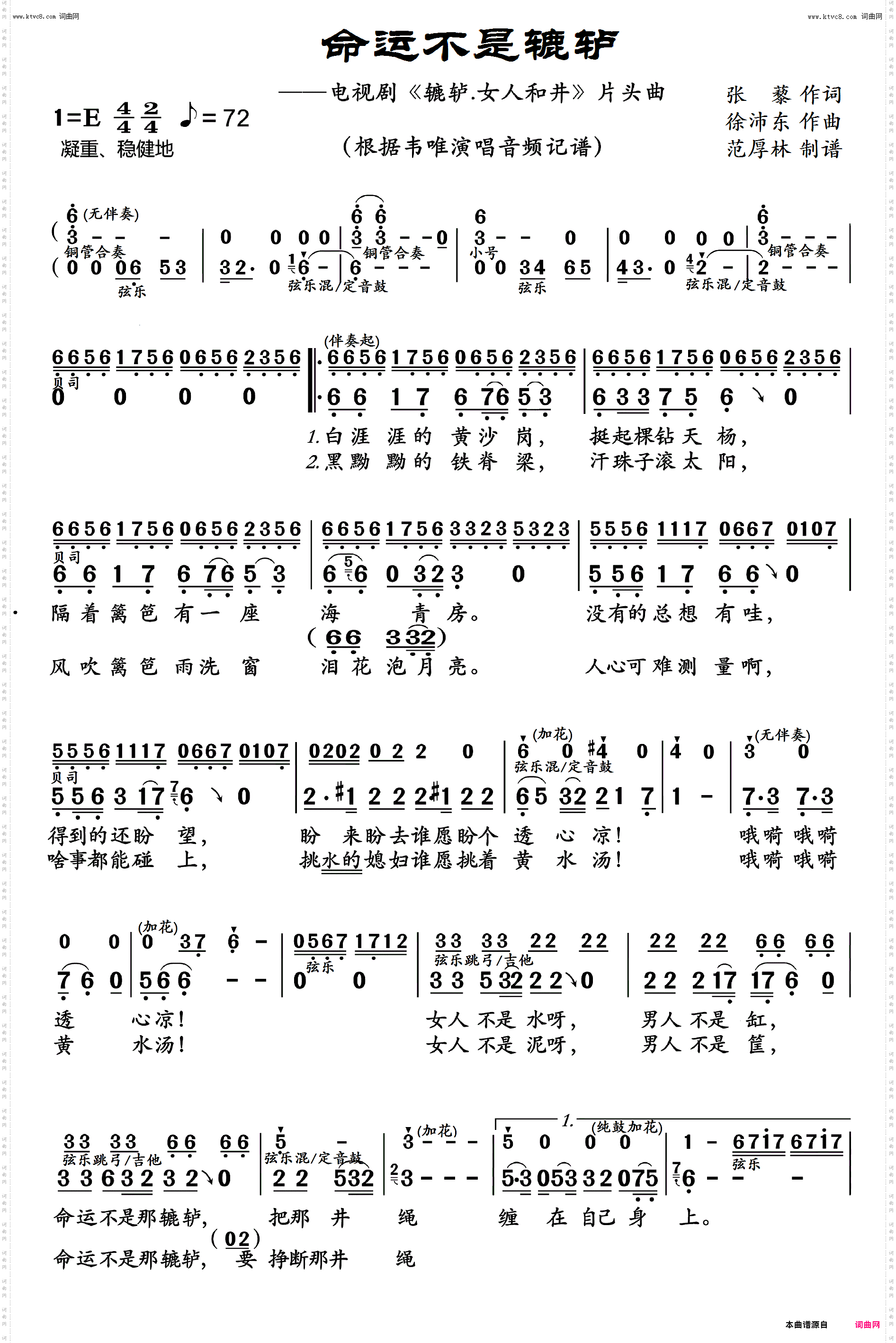 命运不是辘轳
