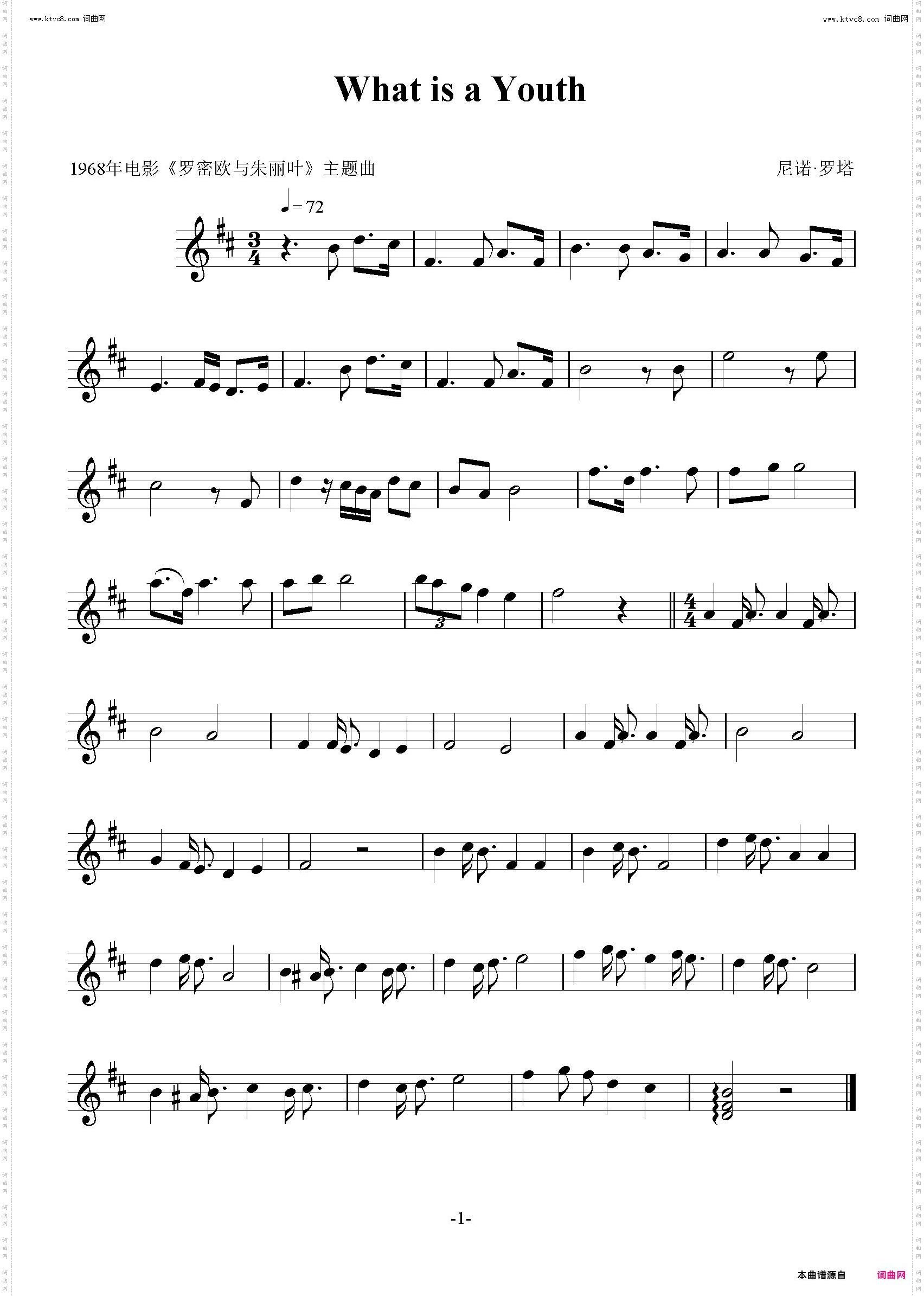 What is a Youth_五线谱