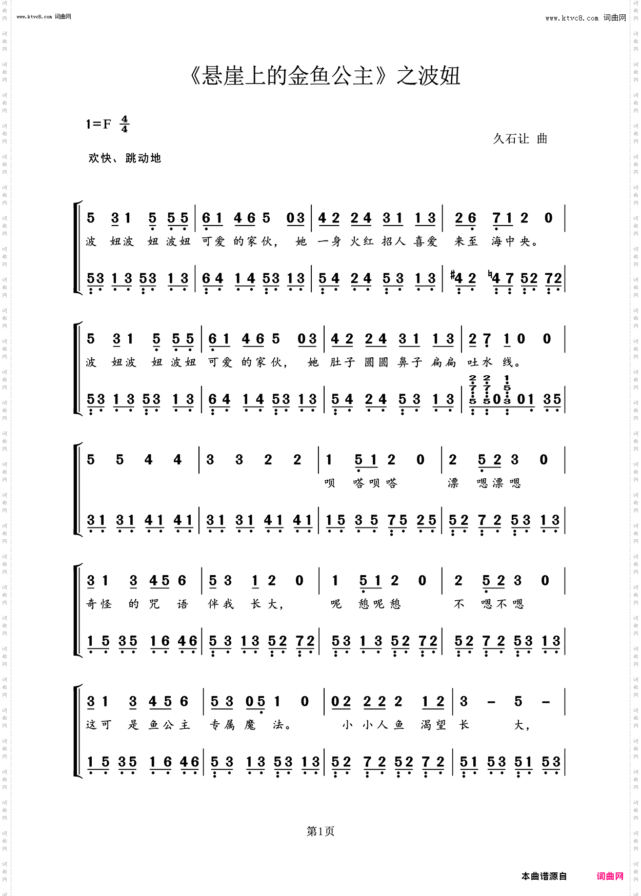 《悬崖上的金鱼公主》之波妞