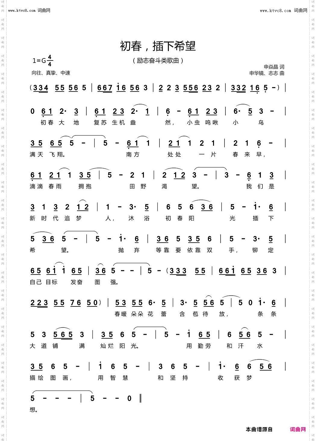 初春，插下希望_励志奋斗类歌曲