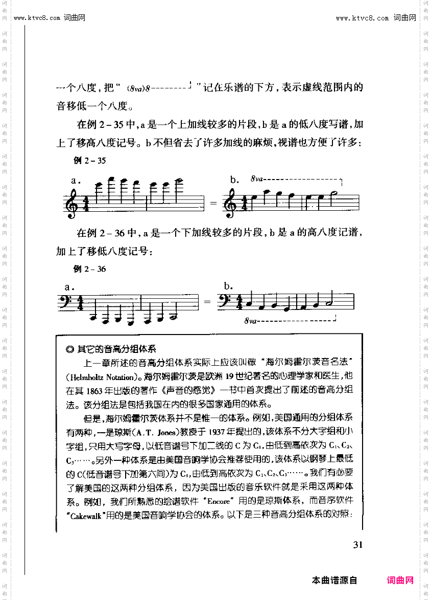 其他曲谱_第二章简谱和五线谱记录音高的方式第31页