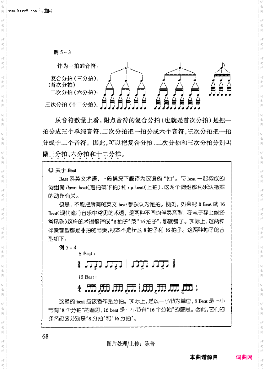 其他曲谱_第五章分拍与连音第68页复合分拍