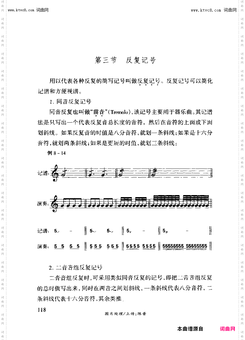 其他曲谱_第八章乐谱常用的记号和术语第118页反复记号等