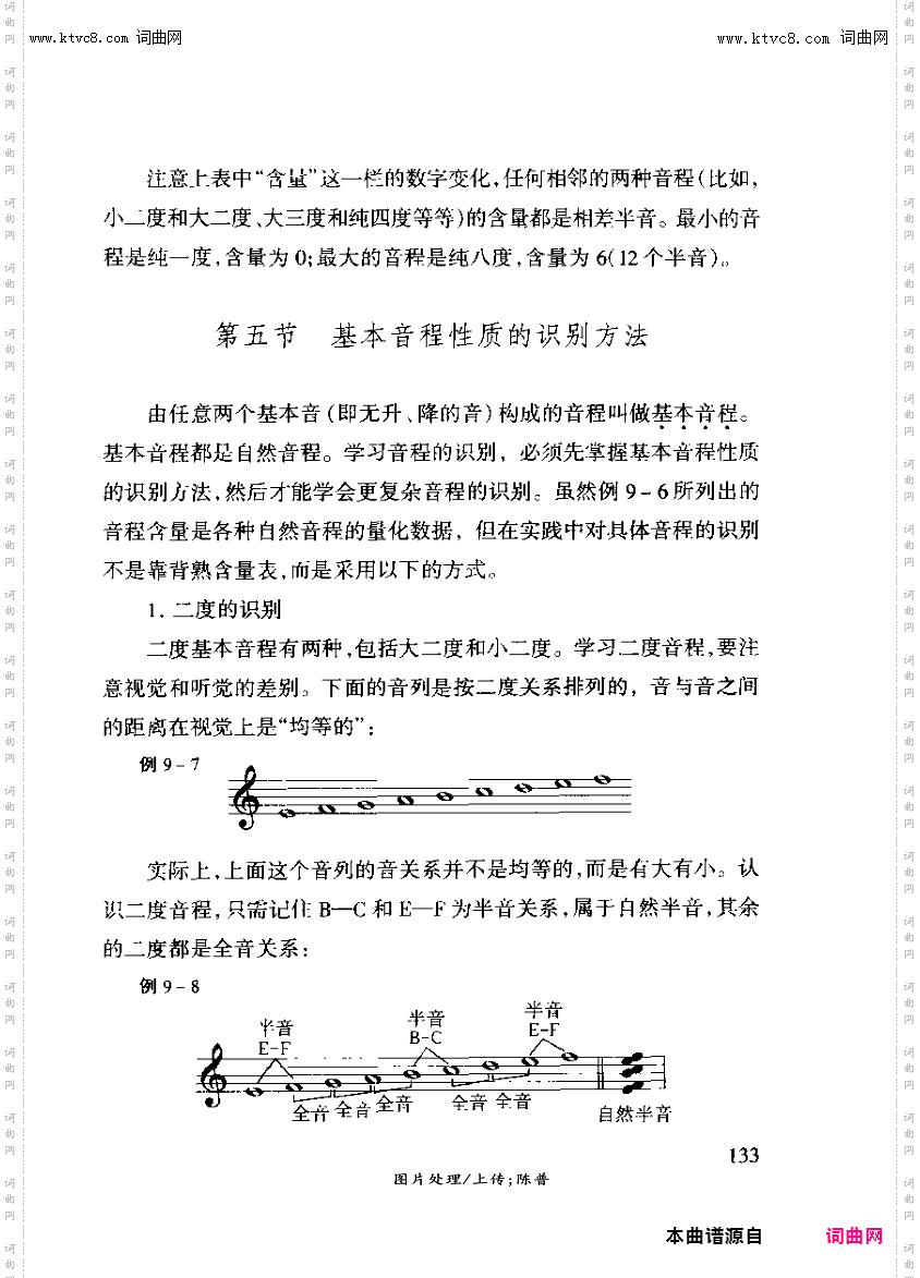 其他曲谱_第九章音程之第133页、音程的识别