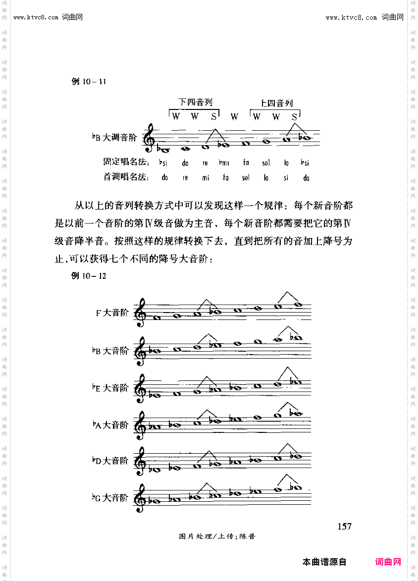 其他曲谱_第十章调，调式与音阶第二节自然大调157页