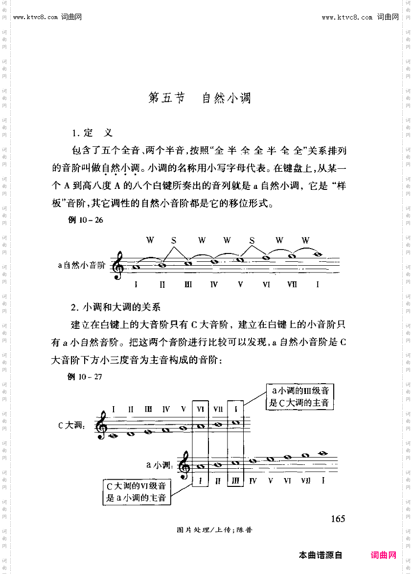 其他曲谱_第十章调，调式与音阶第五节自然小调165页