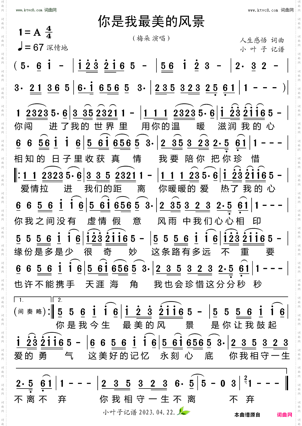 你是我最美的风景