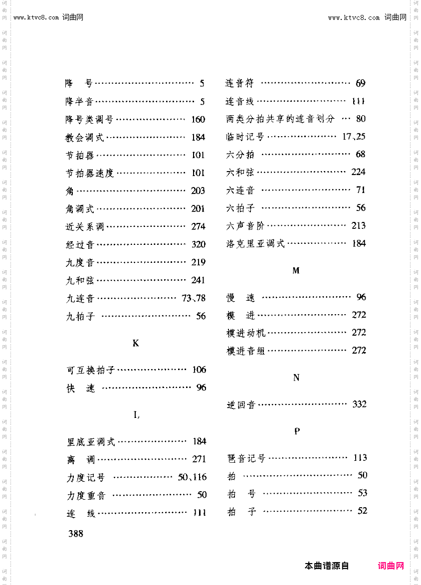 其他曲谱_索引/第二十六第388页