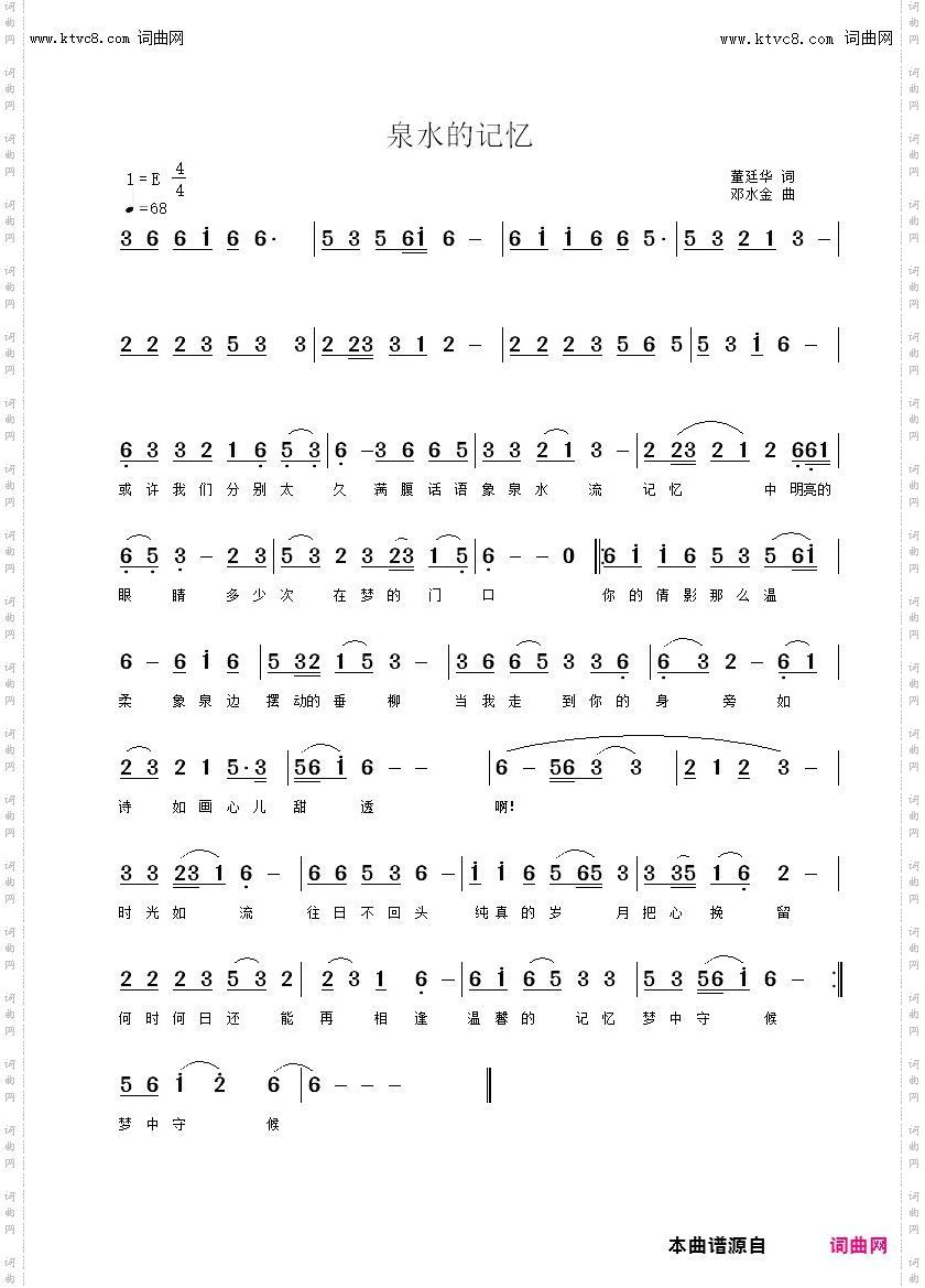 泉水的记忆