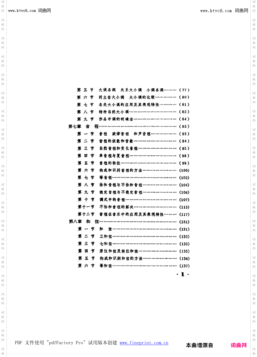 其他曲谱_李重光/音乐理论基础试用教材-目录3