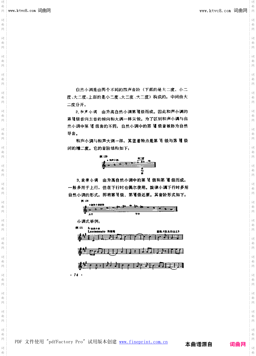其他曲谱_第6章-大调式与小调式第74页第2节；小调式