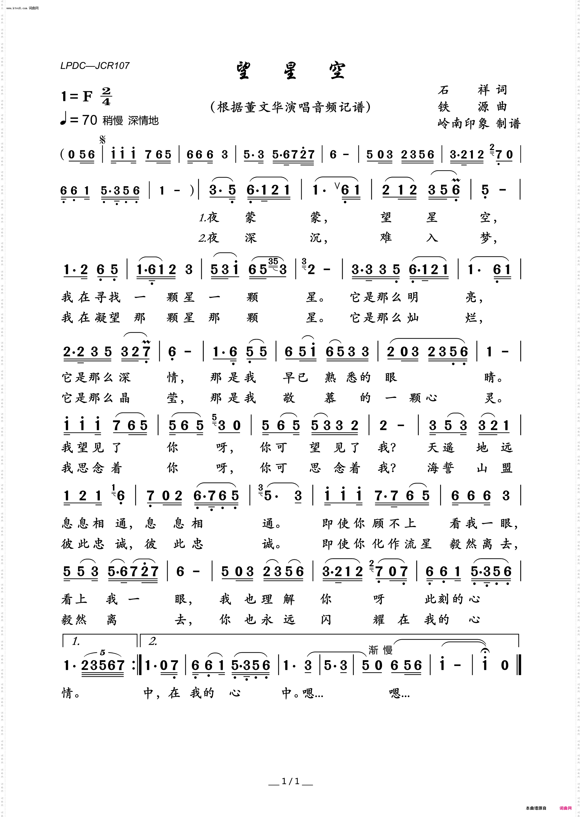 望星空电子琴F调伴奏