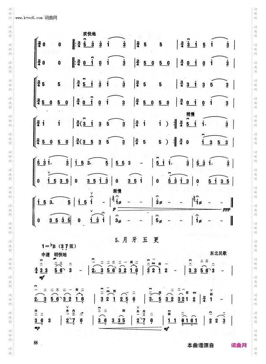 其他曲谱_第11章，第88页/第3节bB调乐曲