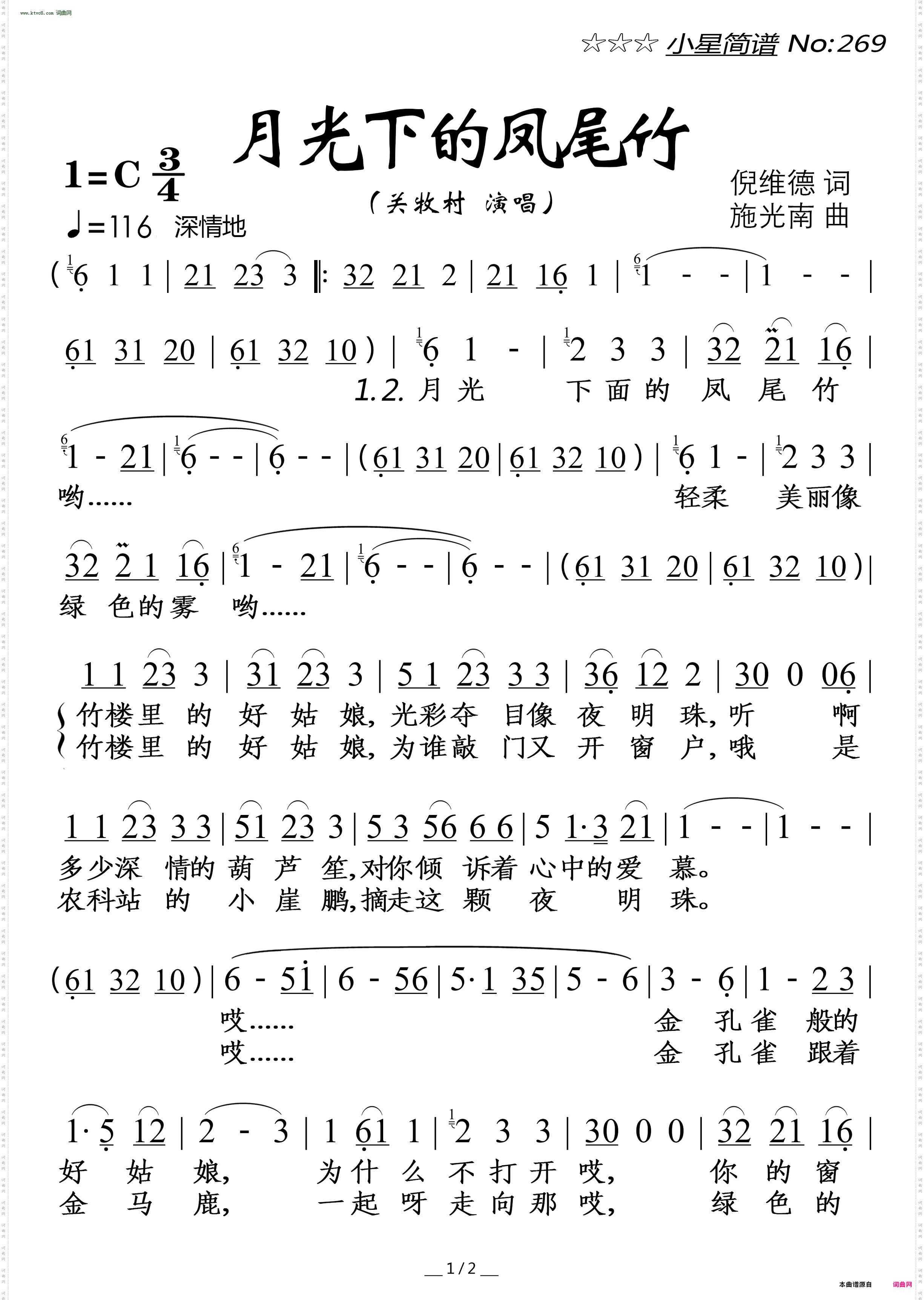 月光下的凤尾竹