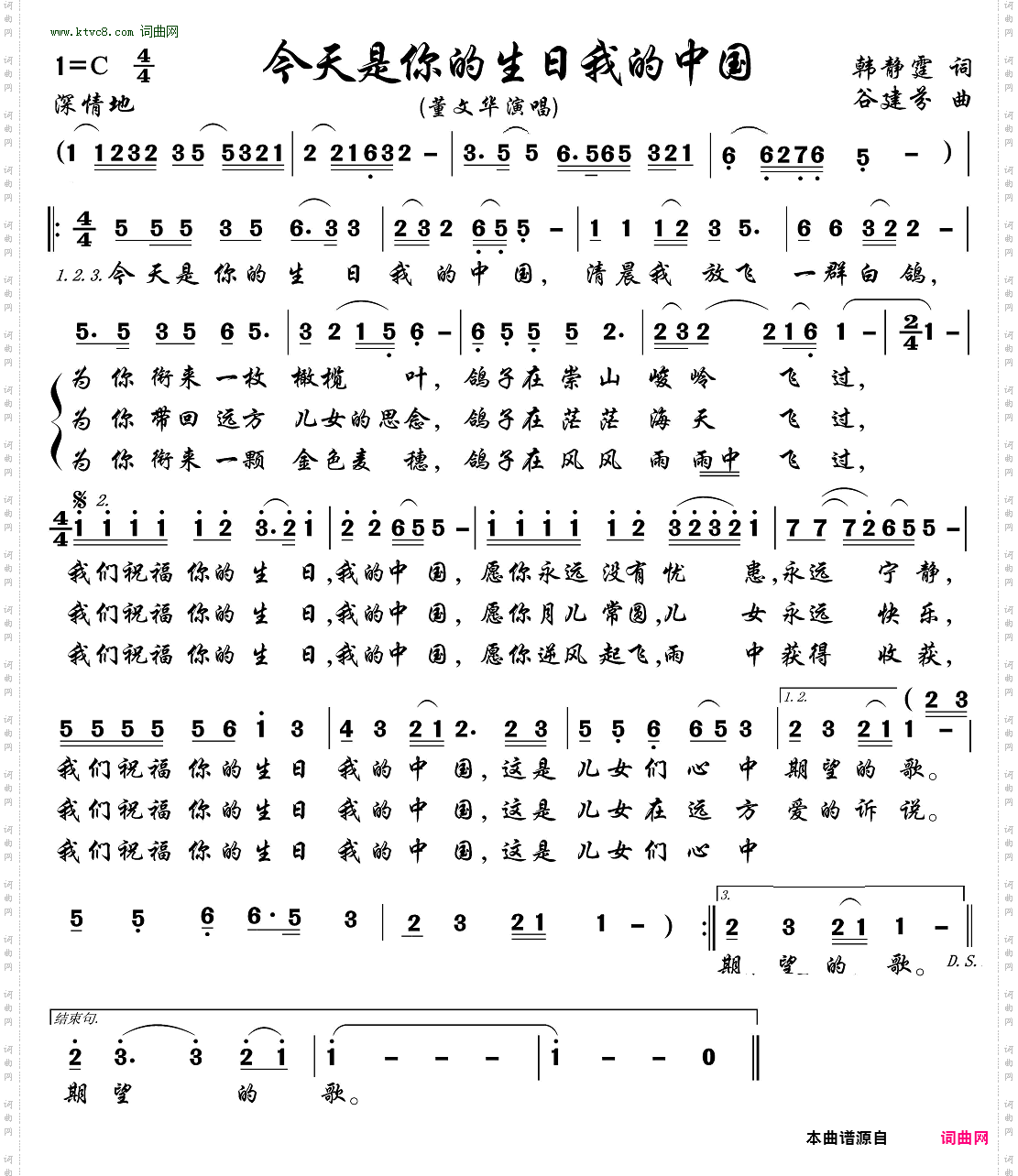 今天是你的生日我的中国