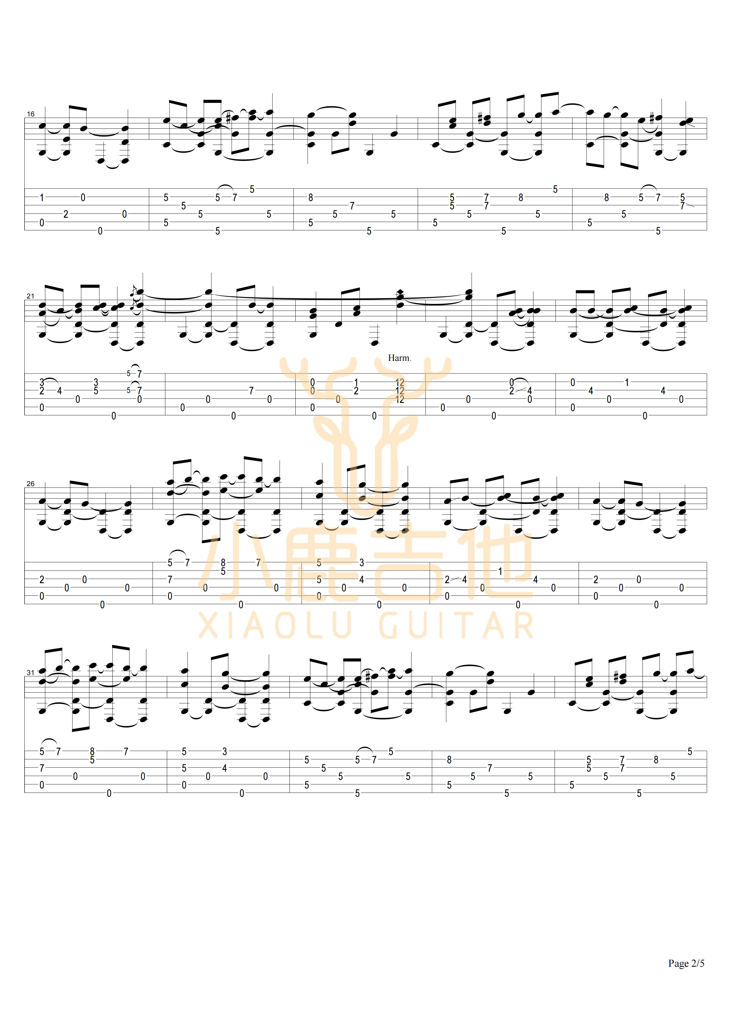 COWBOYS DREAM吉他六线谱 TommyEmmanuel COWBOYSDREAM 小鹿吉他