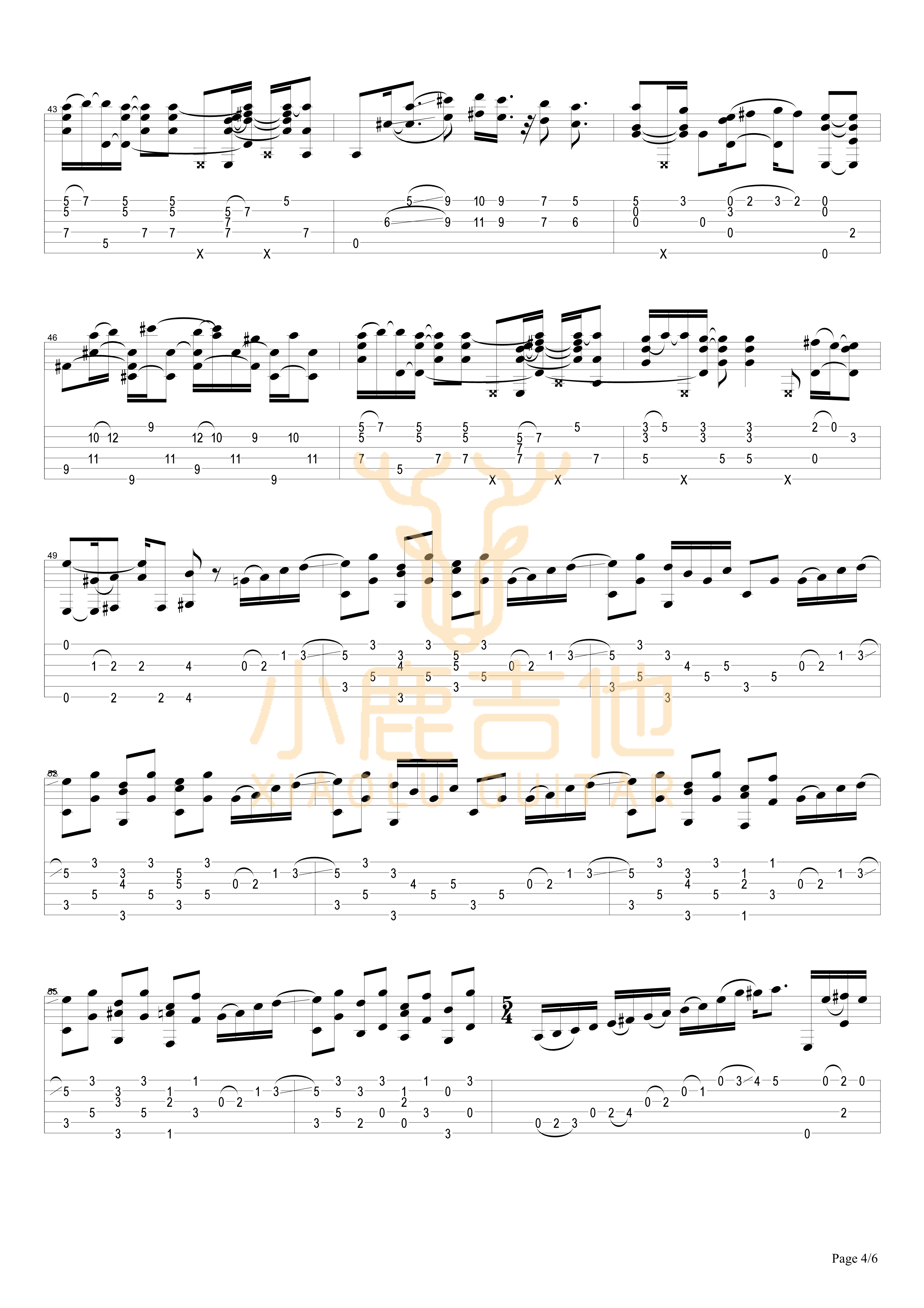 Chets Ramble-吉他六线谱 TommyEmmanuel ChetsRamble 小鹿吉他