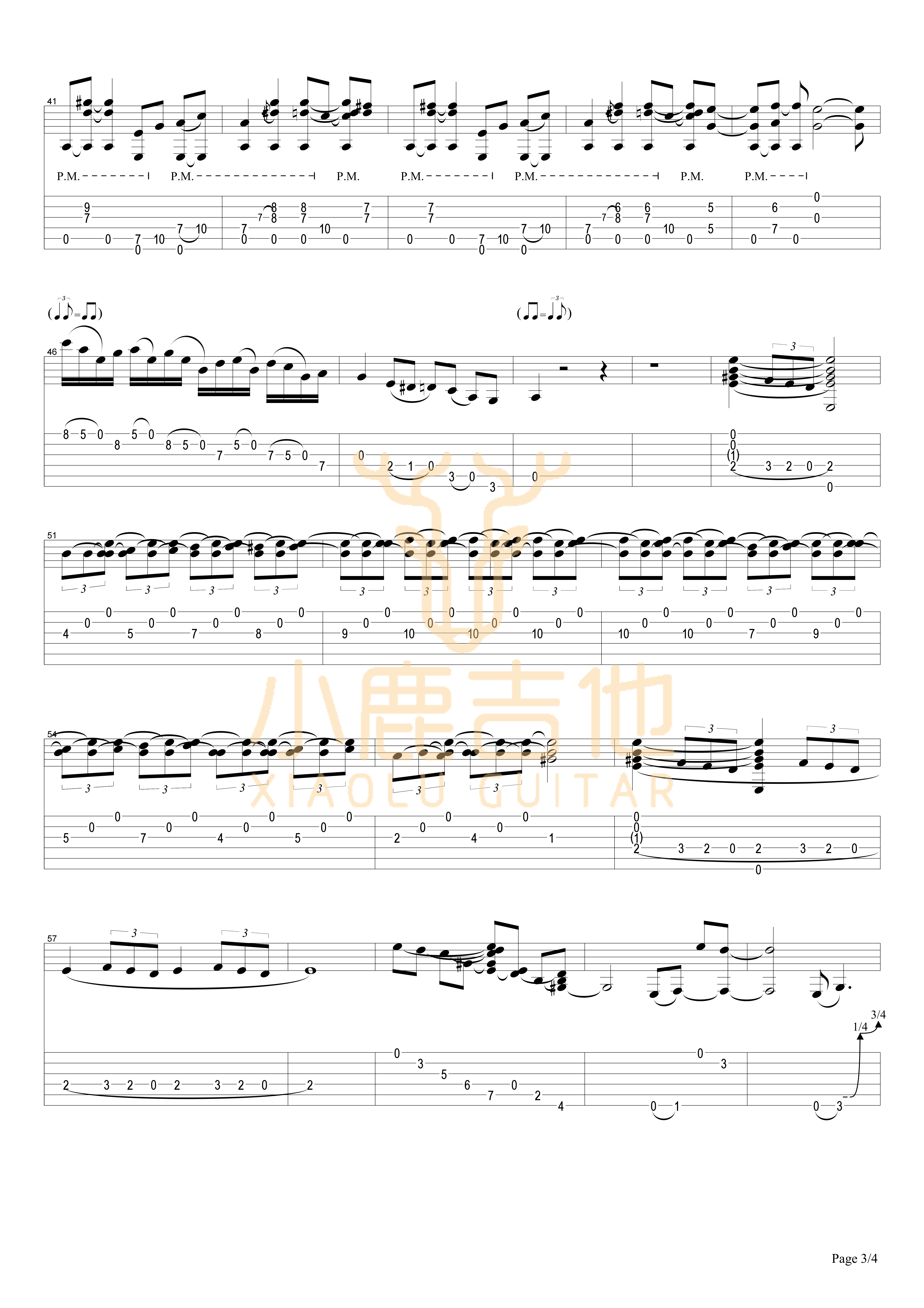House Of The Rising Sun-fragment吉他六线谱 TommyEmmanuel HouseOfTheRisingSun- 小鹿吉他