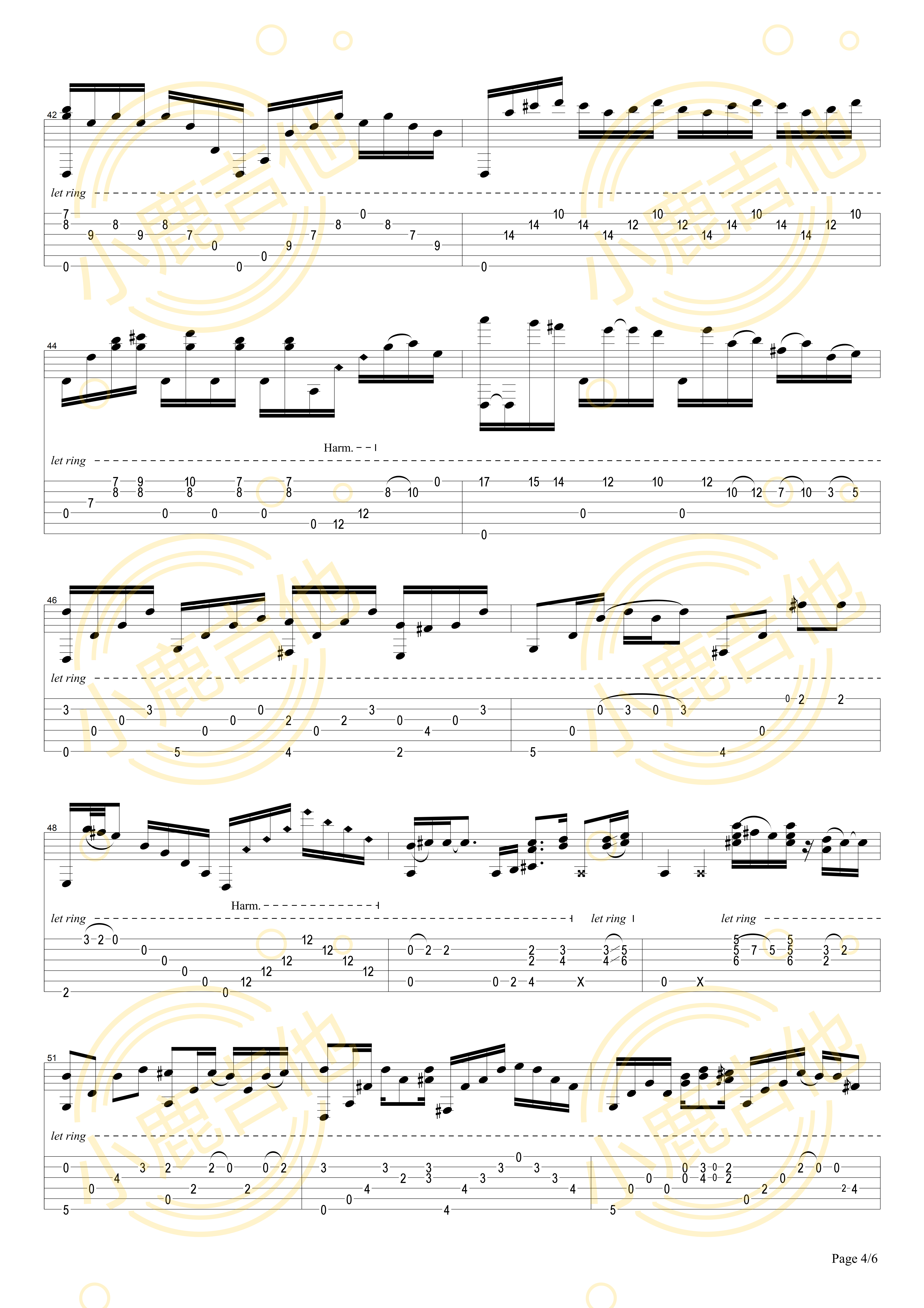 Imagine Live On Youtube吉他六线谱 TommyEmmanuel ImagineLiveOnYoutube 小鹿吉他