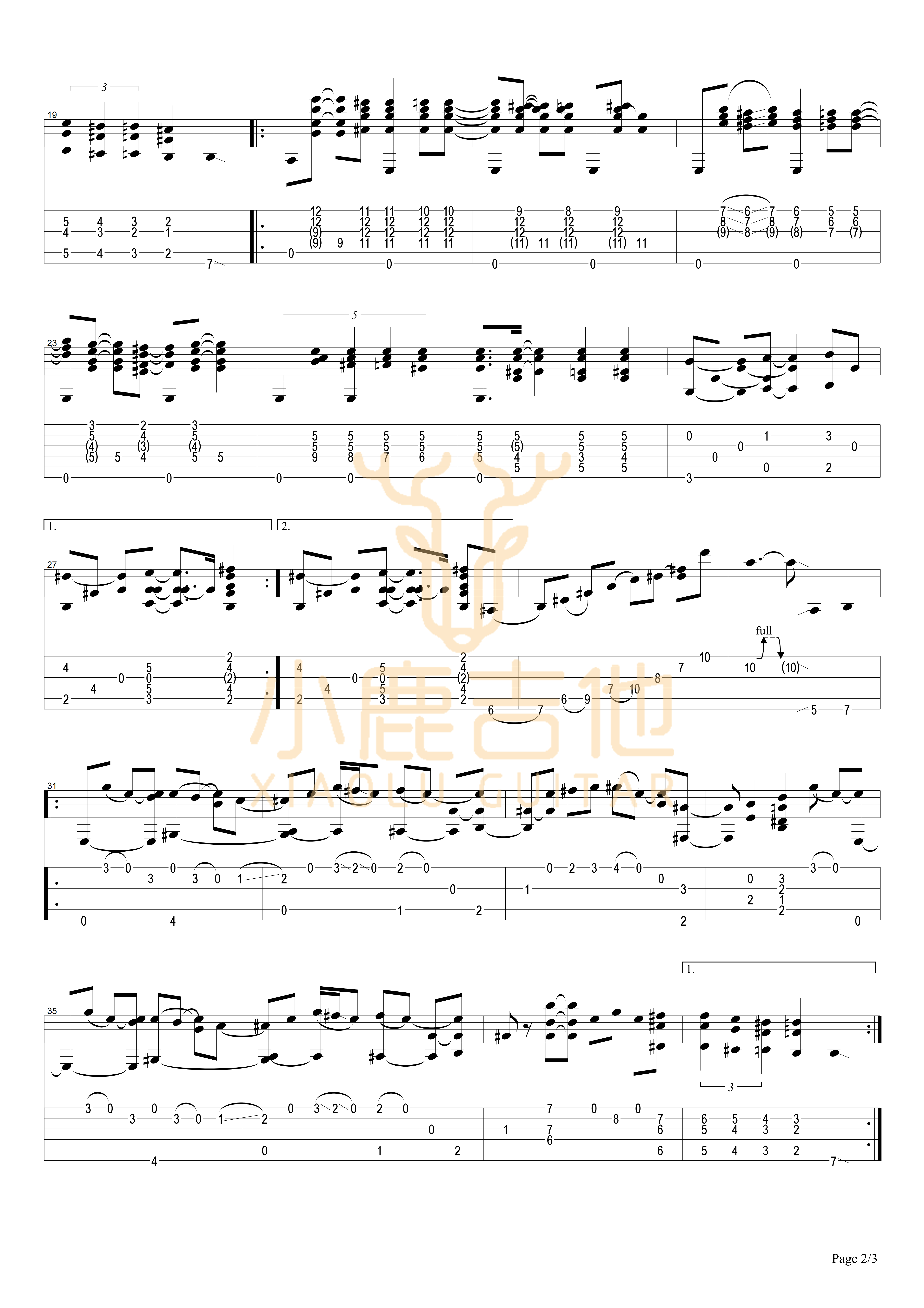 Jack Magic吉他六线谱 TommyEmmanuel JackMagic 小鹿吉他