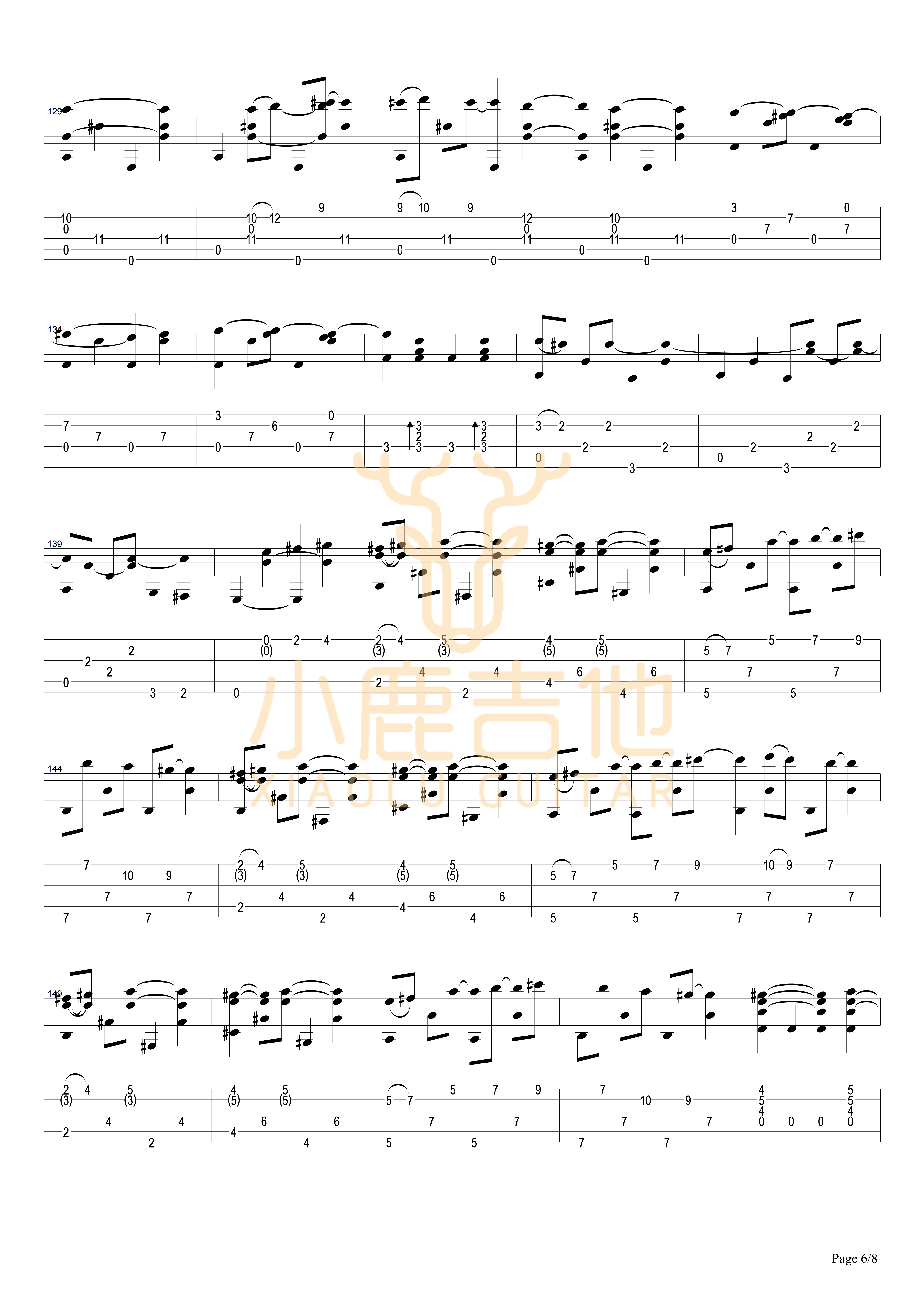 Locomotivation吉他六线谱 TommyEmmanuel 小鹿吉他