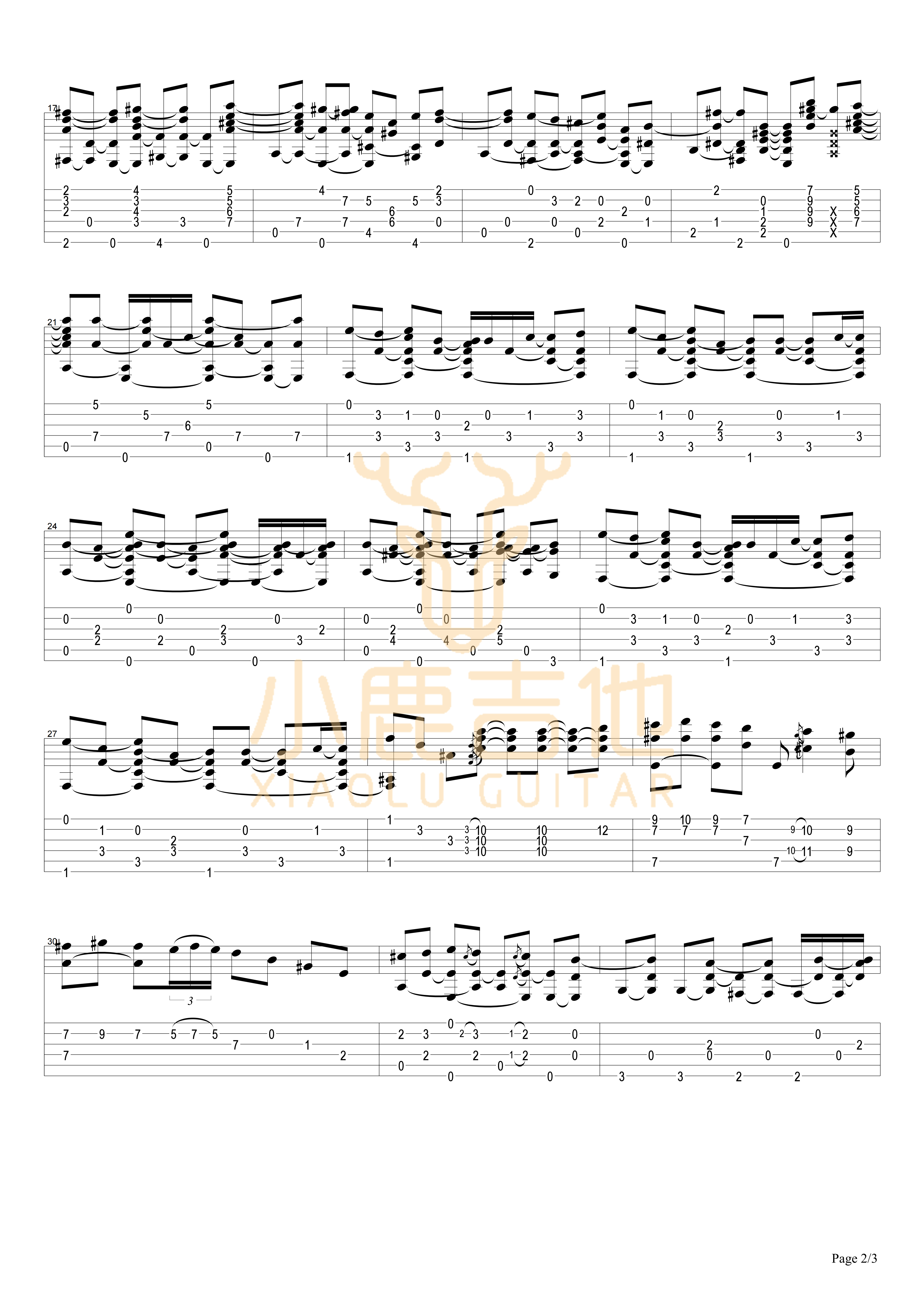 Mr Guitar吉他六线谱 TommyEmmanuel MrGuitar 小鹿吉他