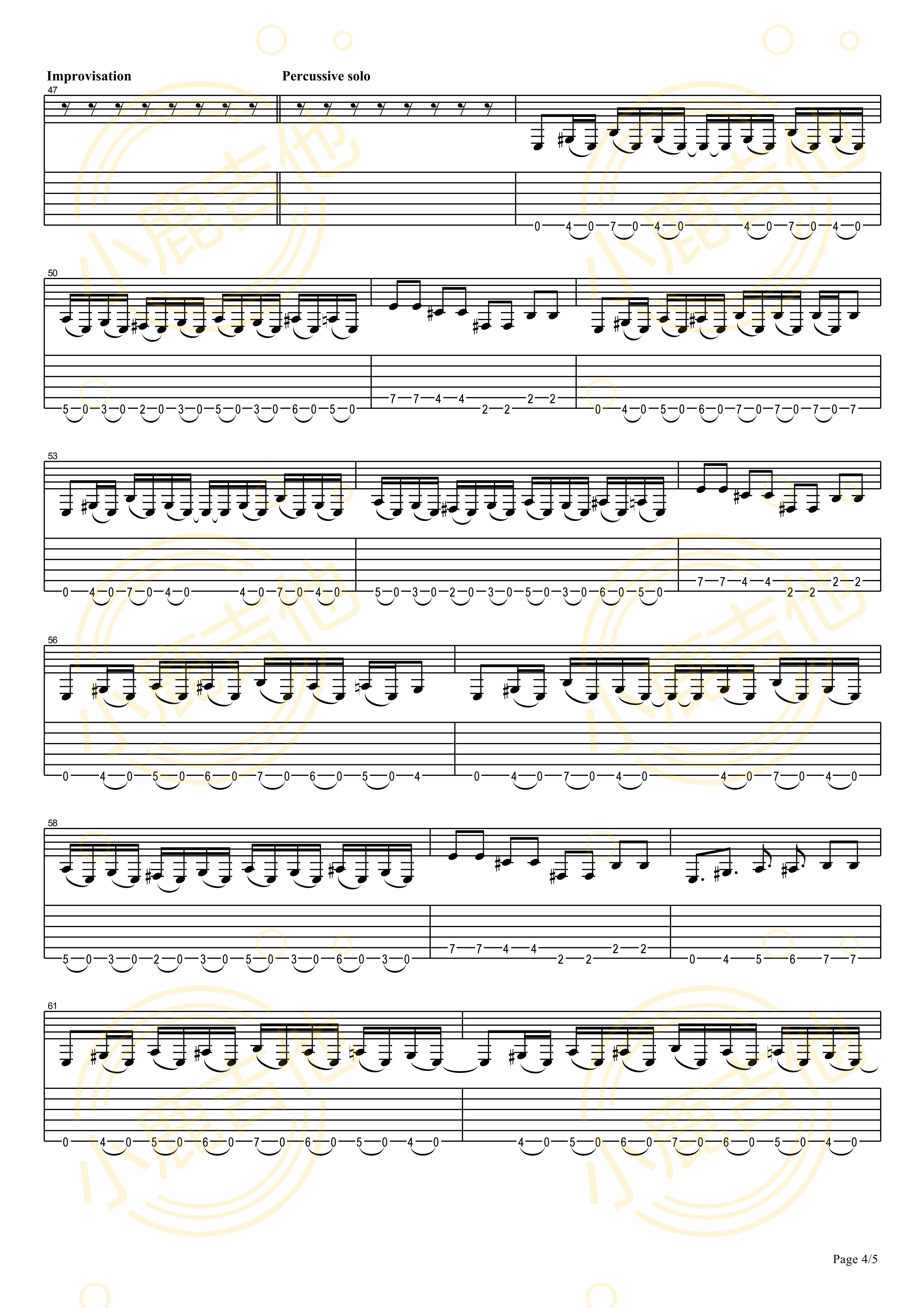 Nine Pound Hammer吉他六线谱 TommyEmmanuel NinePoundHammer 小鹿吉他