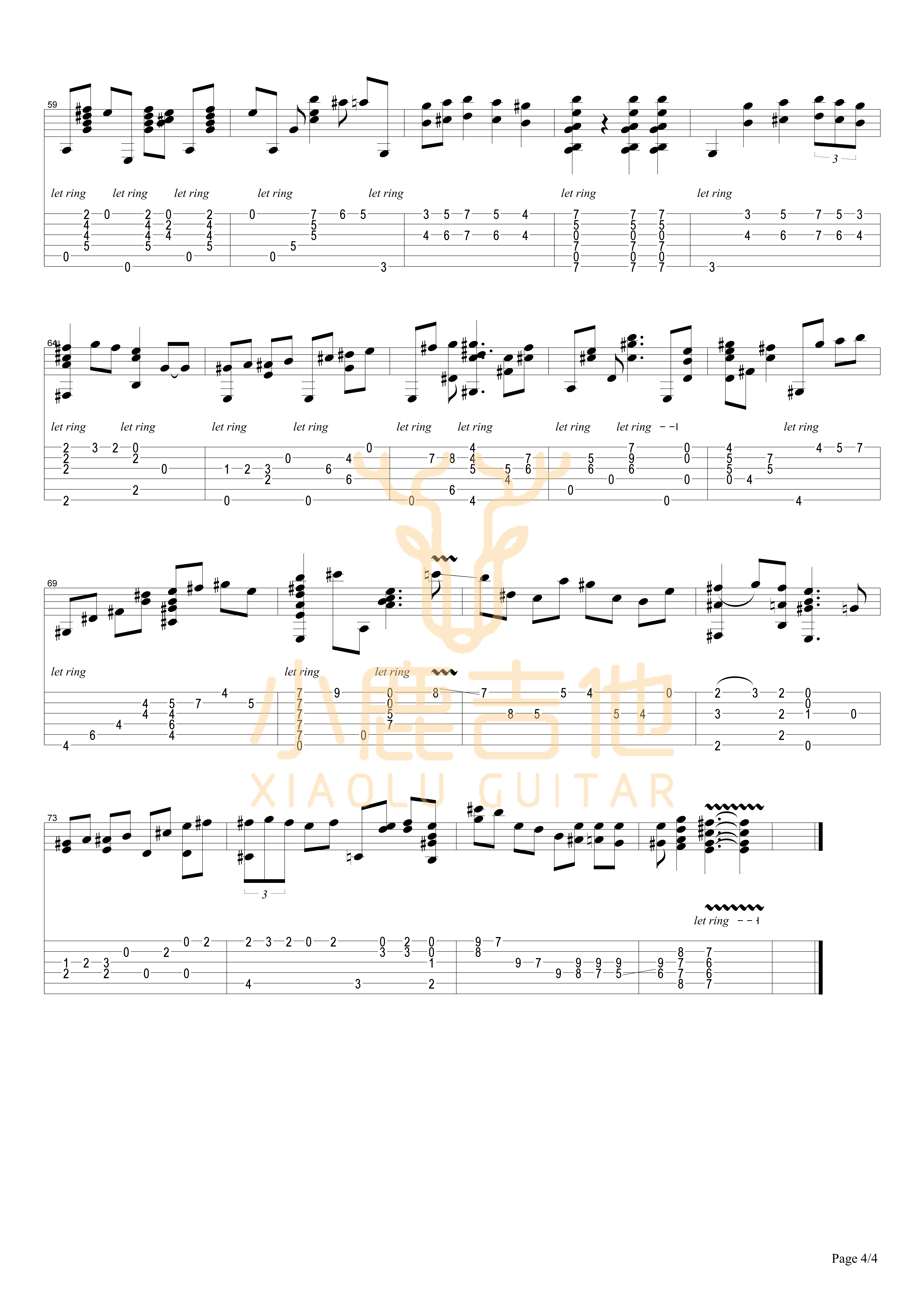 Ol Brother Hubbard吉他六线谱 TommyEmmanuel OlBrotherHubbard 小鹿吉他
