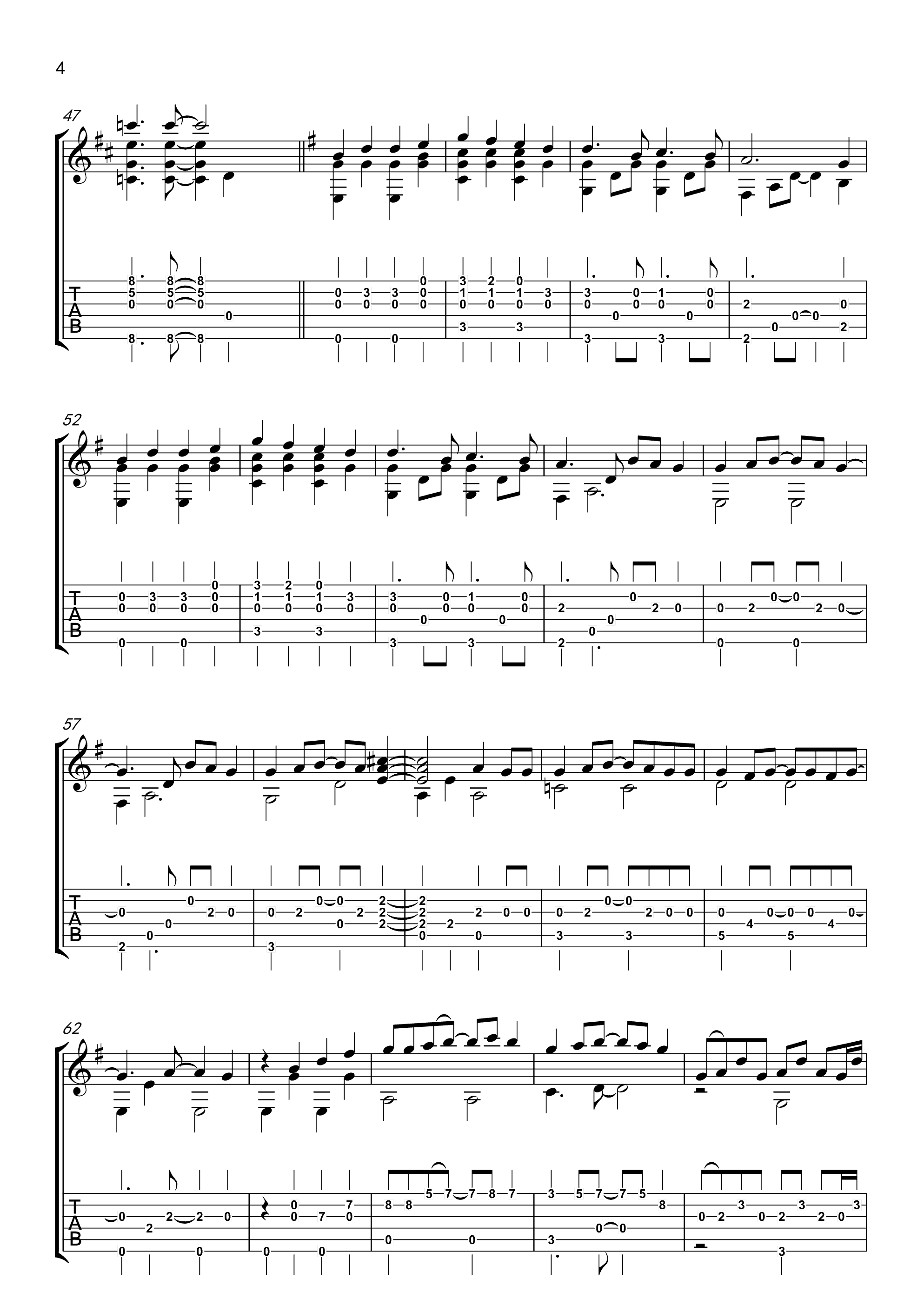 梦灯笼吉他六线谱 RADWIMPS 梦灯笼独奏谱原调六线谱 超清版 RADW 你的名字 调