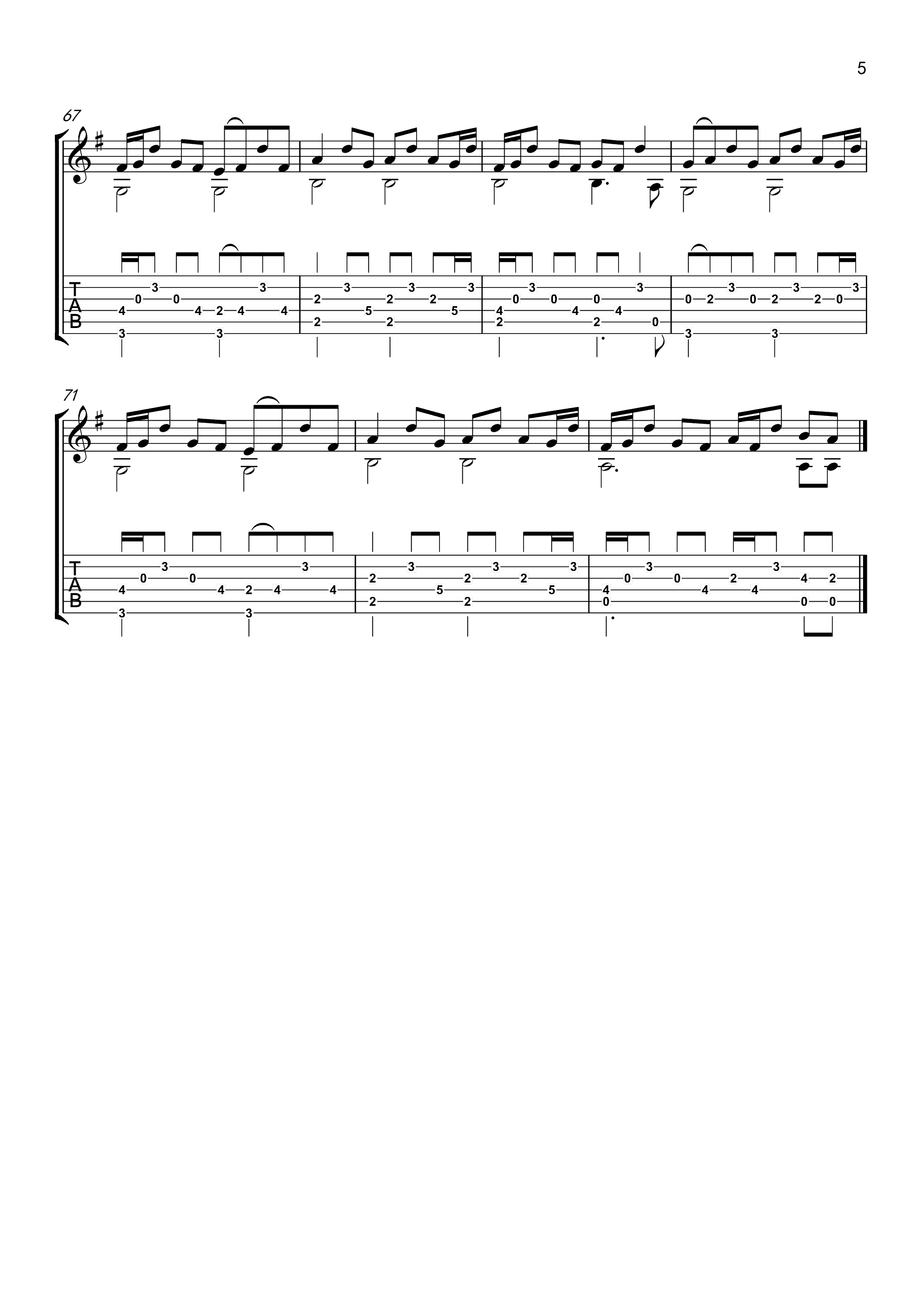 梦灯笼吉他六线谱 RADWIMPS 梦灯笼独奏谱原调六线谱 超清版 RADW 你的名字 调