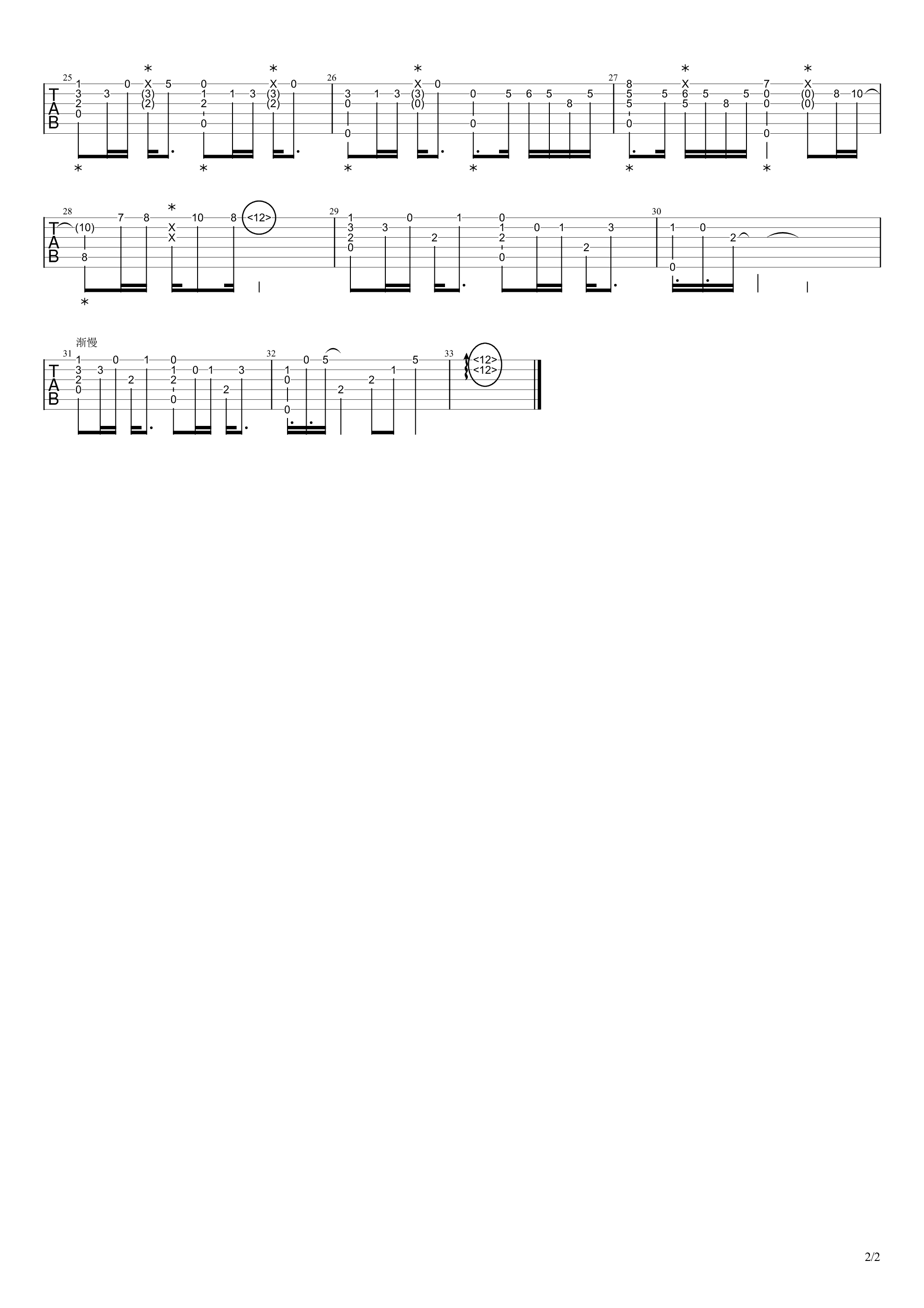 木头的心吉他六线谱 左颜 网络转载 原调