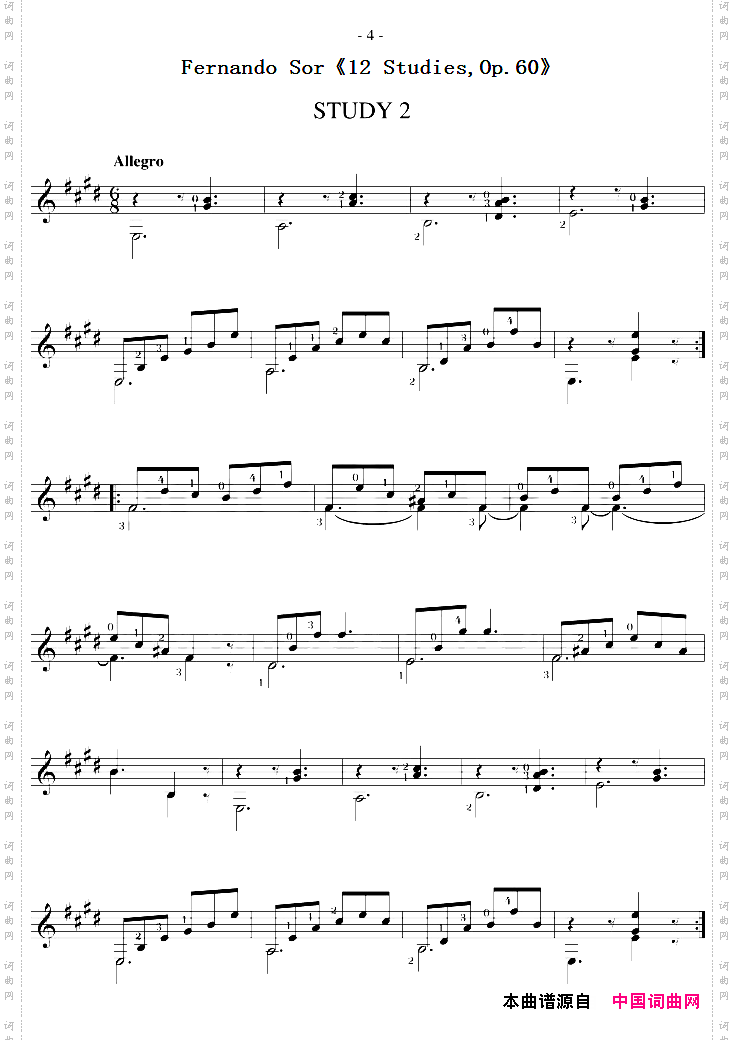 FernandoSor《12Studies,Op.60》STUDY2_Fernando Sor《12 Studies,Op.60》STUDY 2