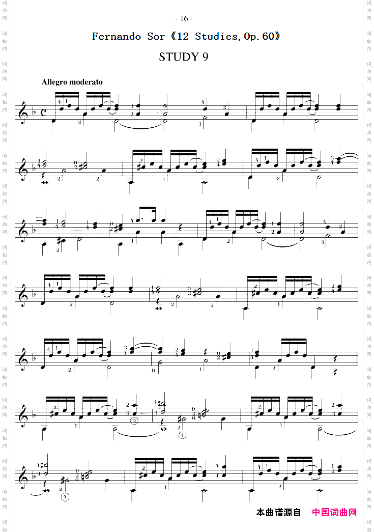 FernandoSor《12Studies,Op.60》STUDY9_Fernando Sor《12 Studies,Op.60》STUDY 9