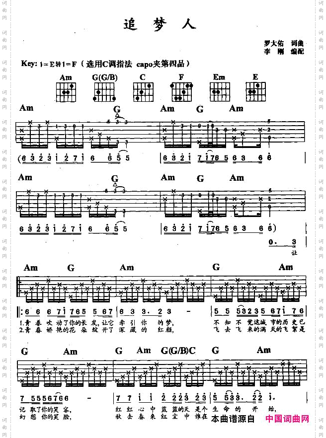 追梦人_ 吉他弹唱 
