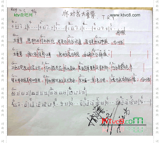 你对我太重要