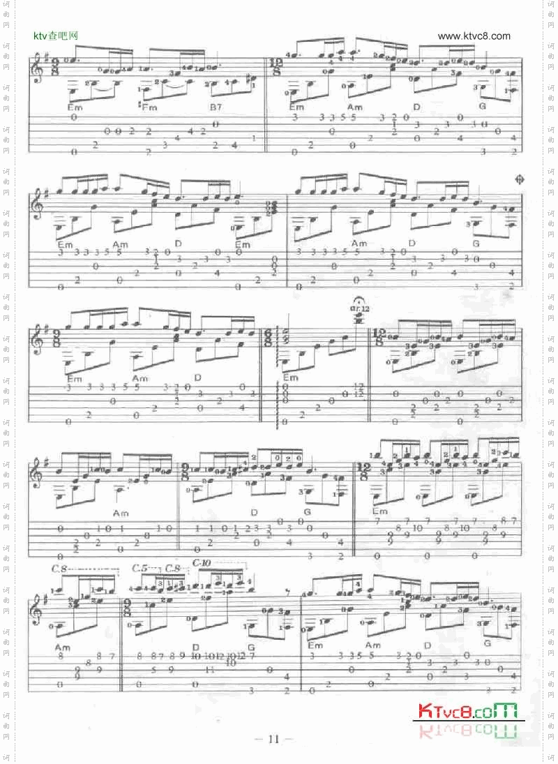 梦中的婚礼理查德·克莱德曼吉他谱六线谱