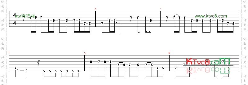 与你到永久吉他谱六线谱-