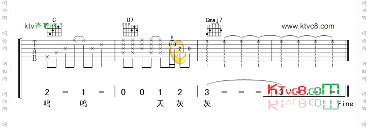 世界末日吉他谱和弦六线谱-