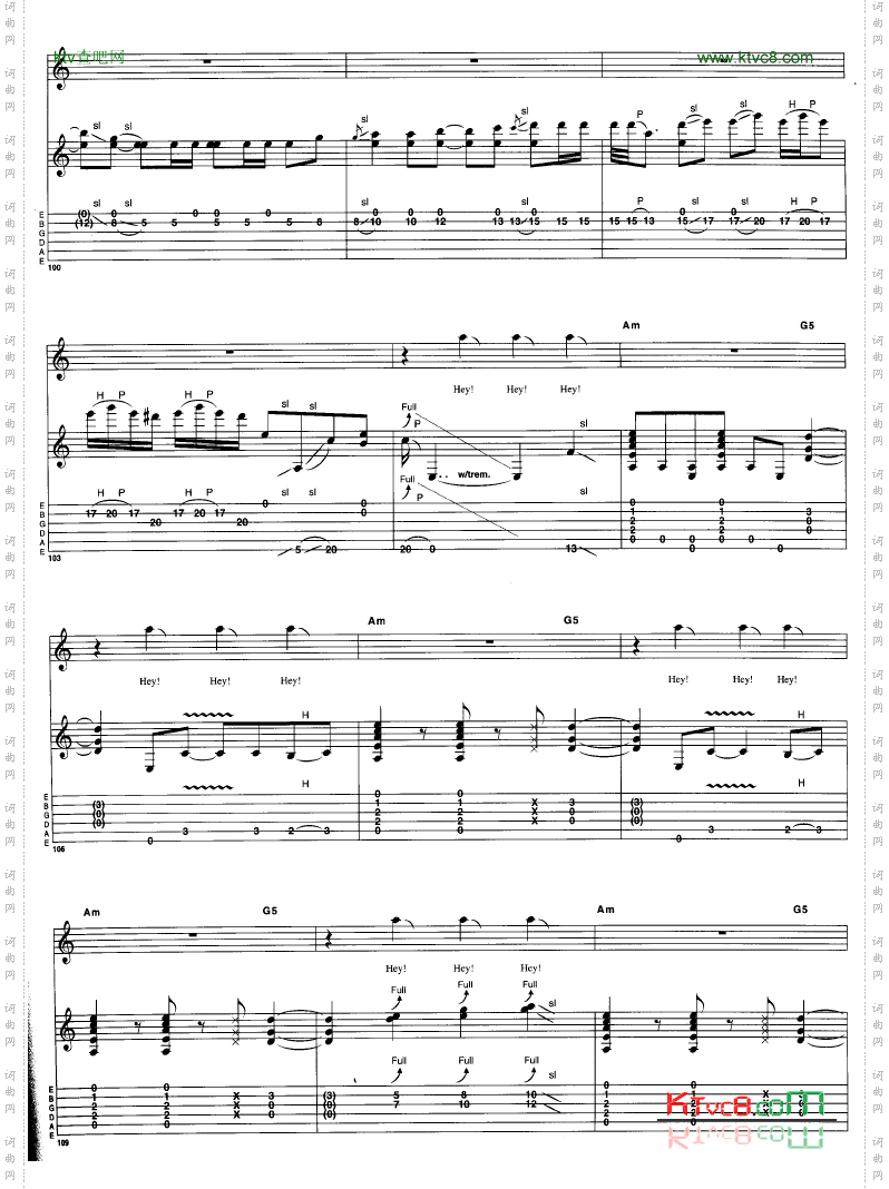 Aint_Talkin bout_Love_吉他谱六线谱