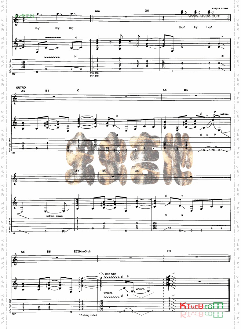 Aint_Talkin bout_Love_吉他谱六线谱